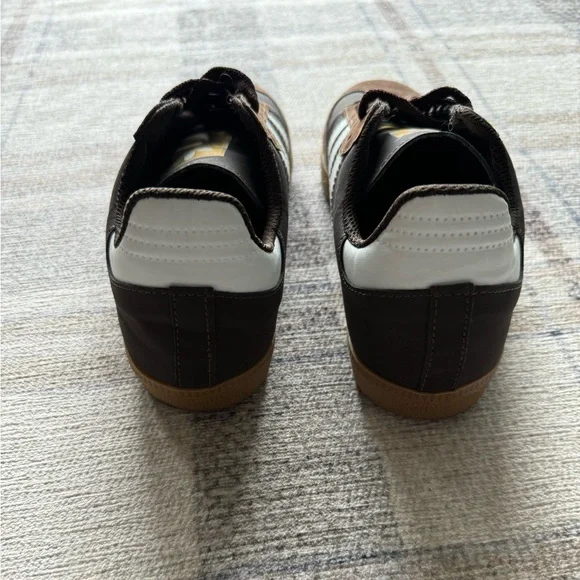 Adidas Samba Chocolate Brown Suede and White Leather - Picture 6 of 9